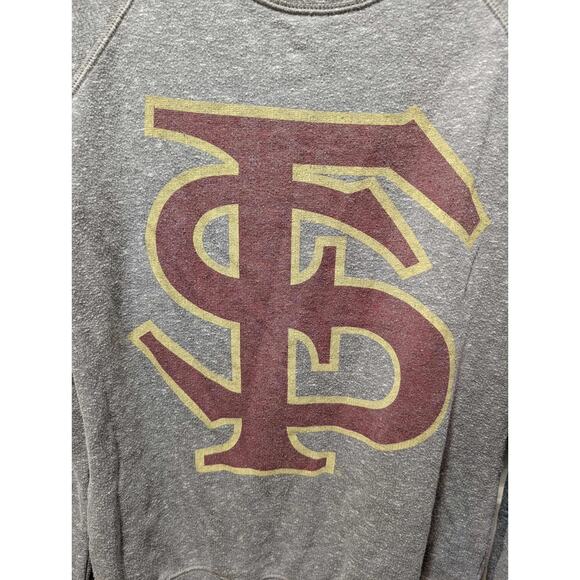 Women's Pressbox Florida State Seminoles Knobi Fleece Sweatshirt FSU Gray Size M - Picture 3 of 9